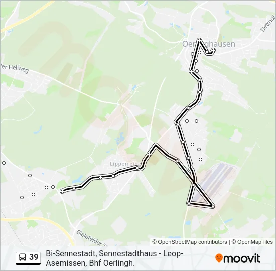 39 Bus Line Map