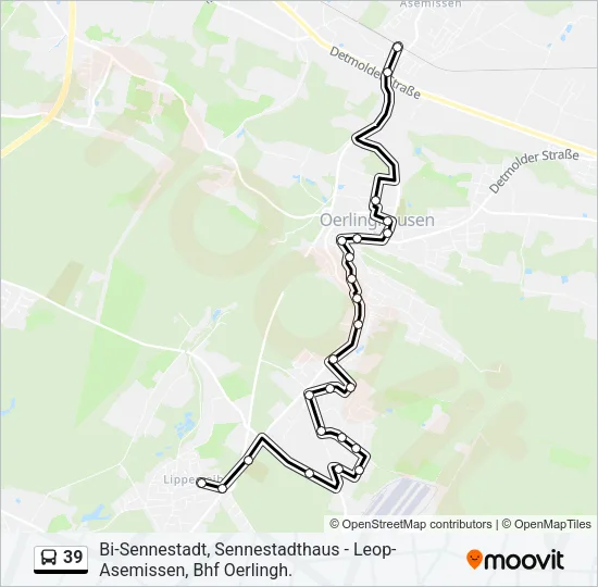 39 Bus Line Map