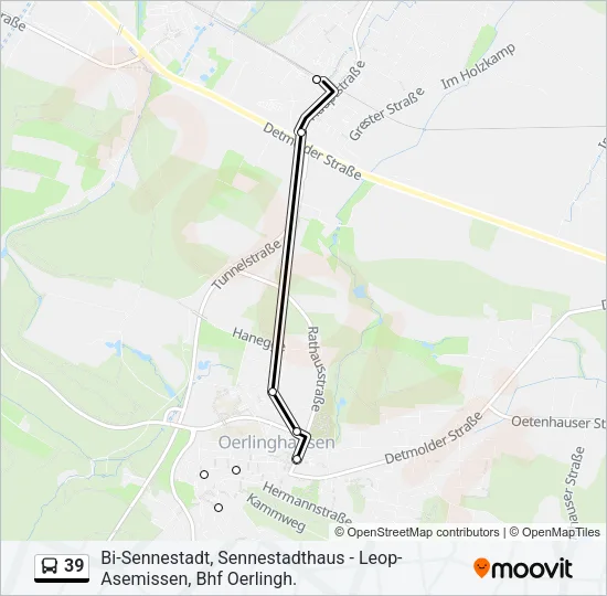 39 Bus Line Map