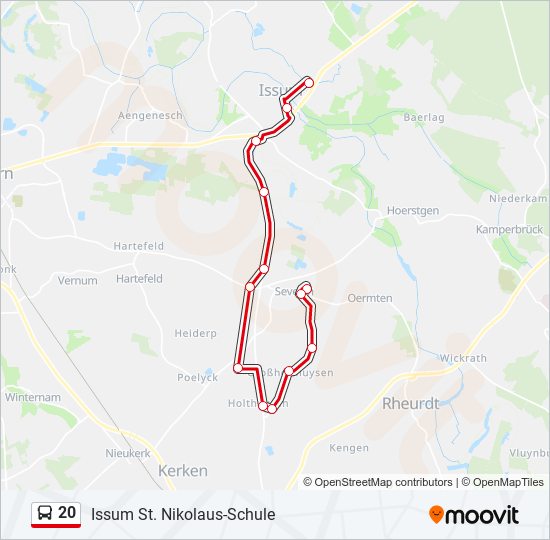 20 bus Line Map