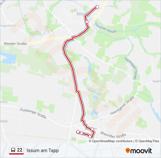 22 Bus Line Map
