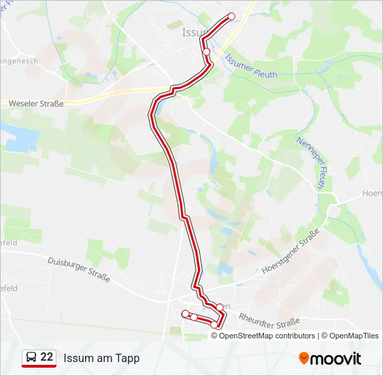 22 Bus Line Map