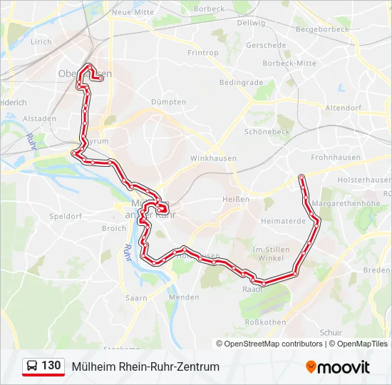 130 Bus Line Map