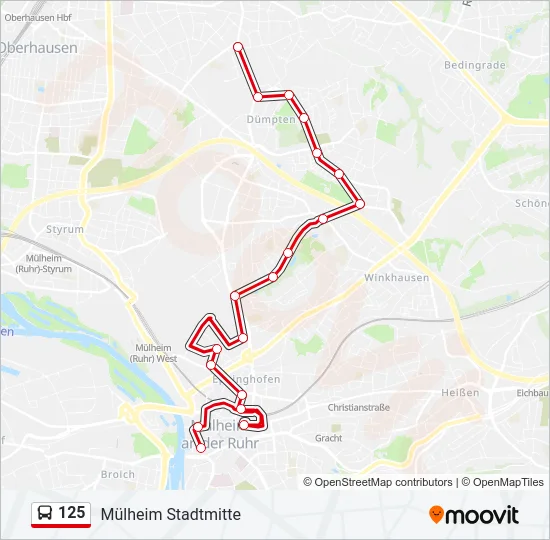 125 Bus Line Map