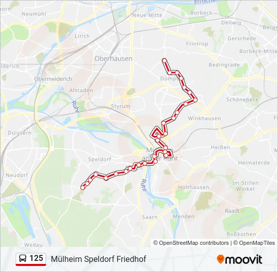 125 Bus Line Map