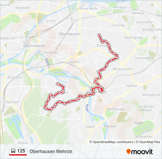 125 Bus Line Map