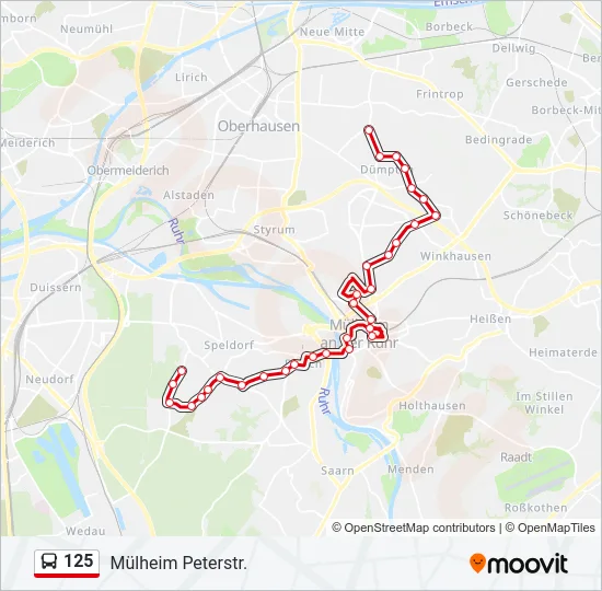 125 Bus Line Map