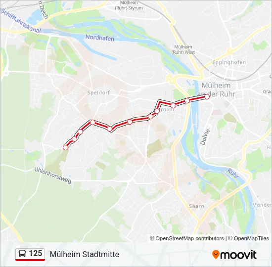 125 Bus Line Map