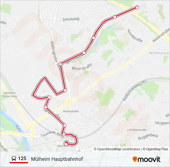 125 Bus Line Map