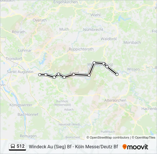 S12 Bus Line Map