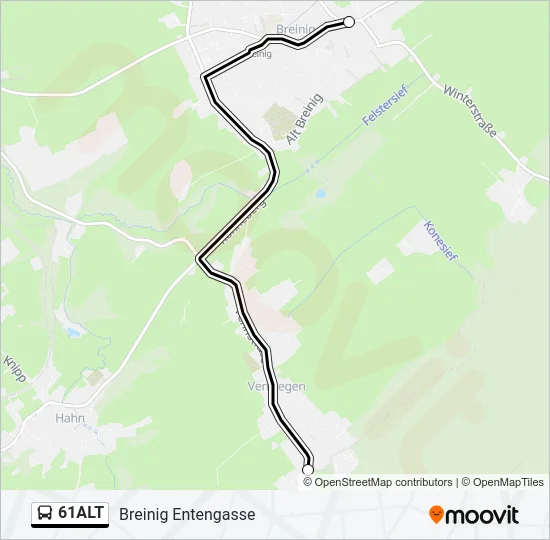 61ALT Bus Line Map