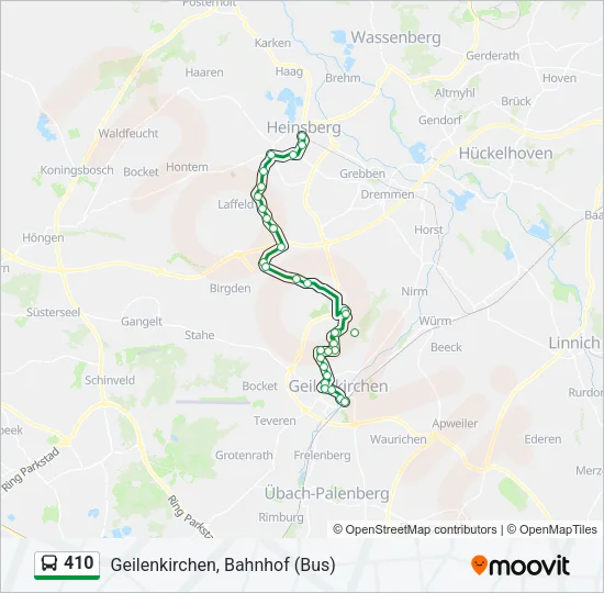410 Bus Line Map