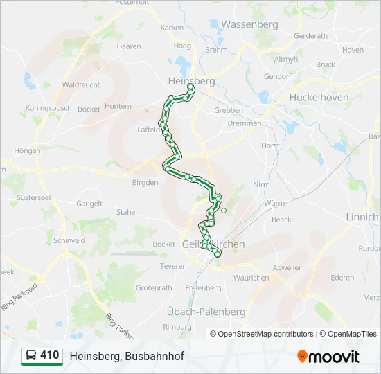 410 Bus Line Map