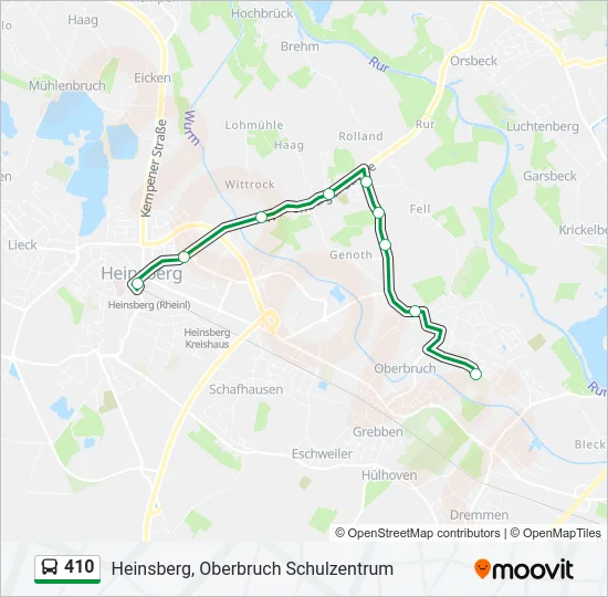 410 Bus Line Map