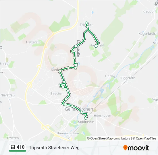 410 Bus Line Map