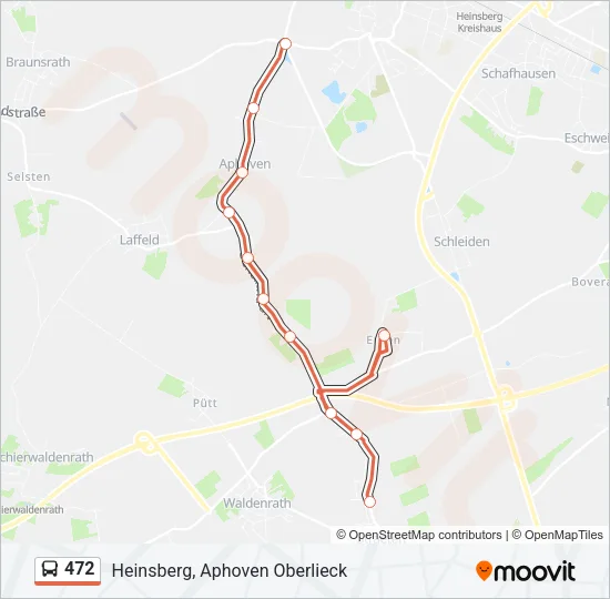 Buslinie 472 Karte