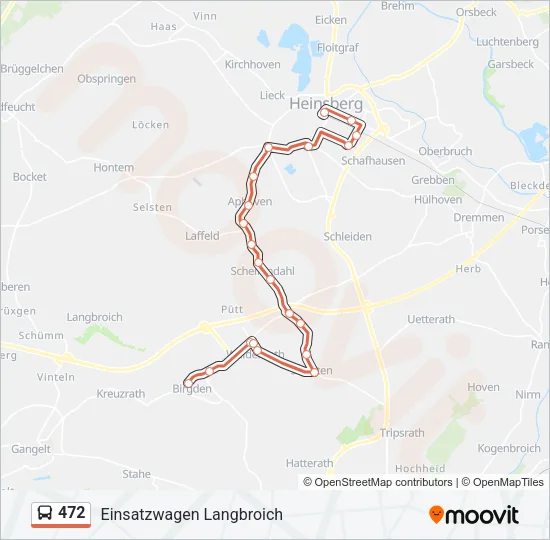 Buslinie 472 Karte