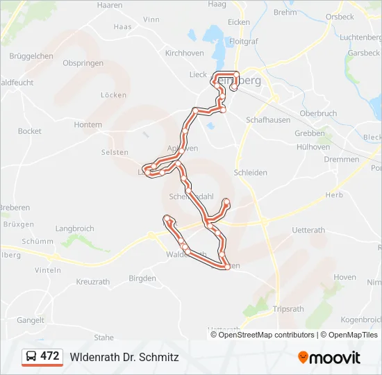 472 Bus Line Map