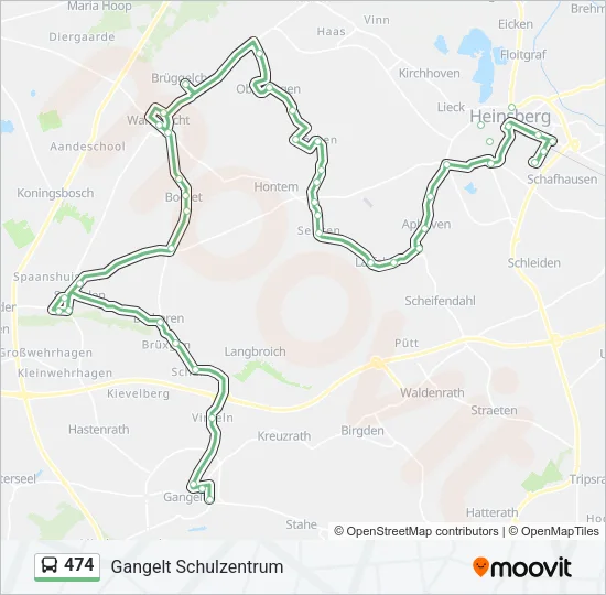 474 Bus Line Map