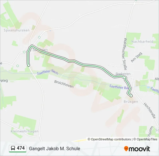 474 Bus Line Map
