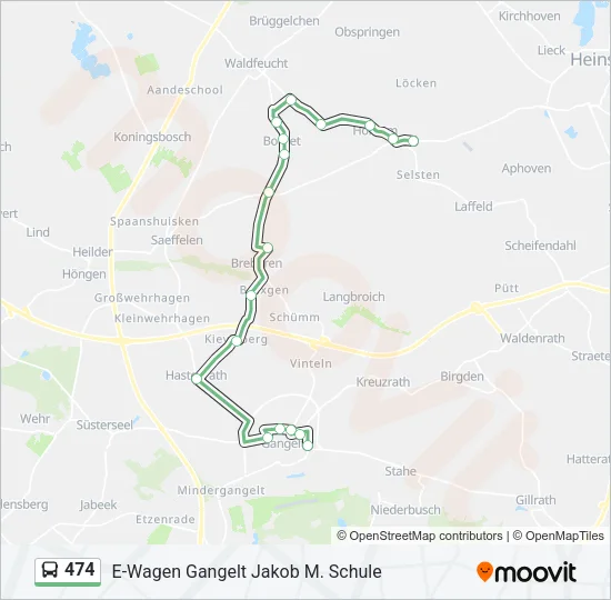 474 Bus Line Map