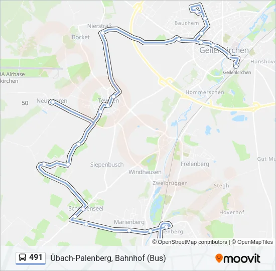 491 Bus Line Map