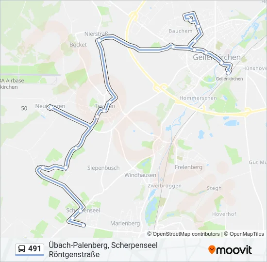 491 Bus Line Map