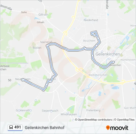 491 Bus Line Map
