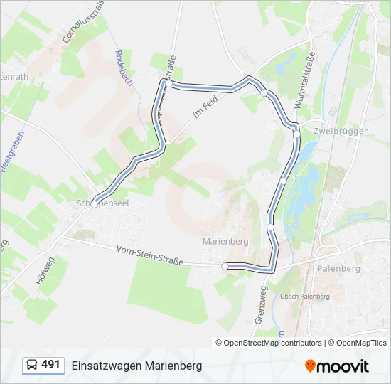 491 Bus Line Map