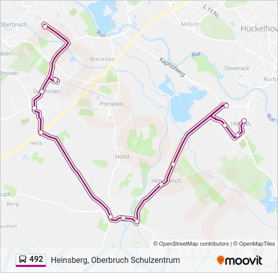 492 Bus Line Map