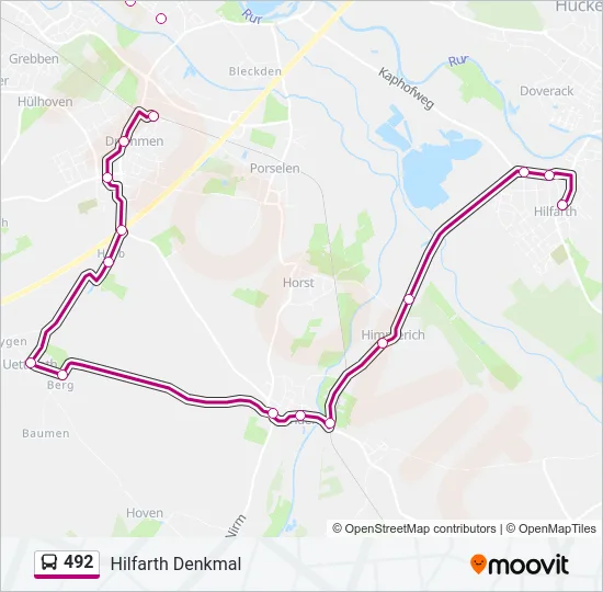 492 Bus Line Map