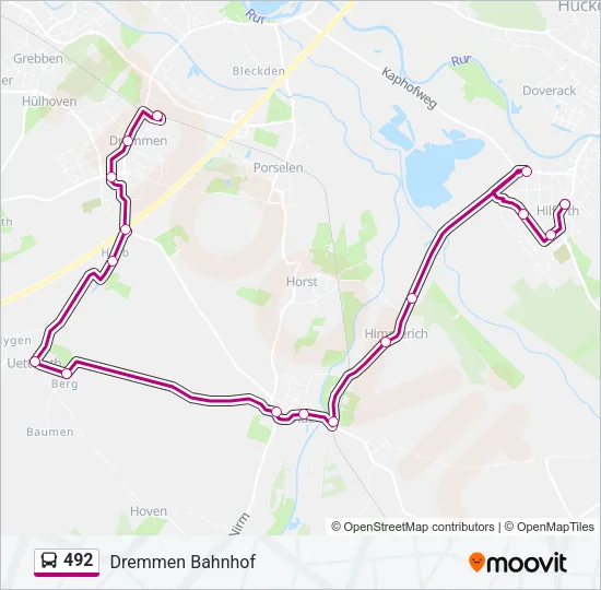 492 Bus Line Map