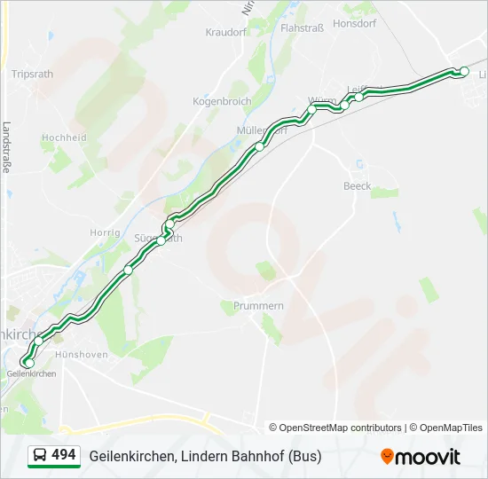494 Bus Line Map