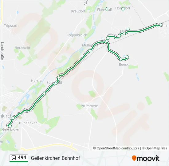 494 Bus Line Map