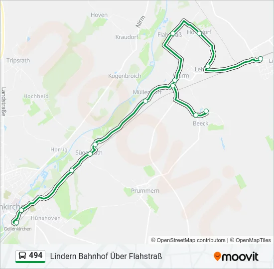 494 Bus Line Map