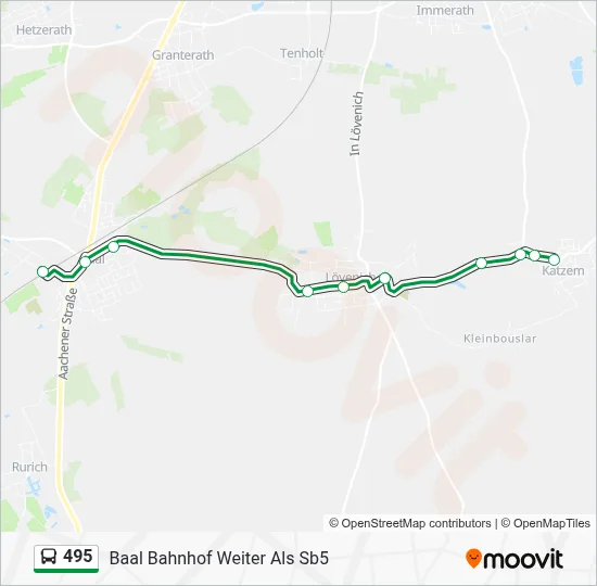 495 Bus Line Map