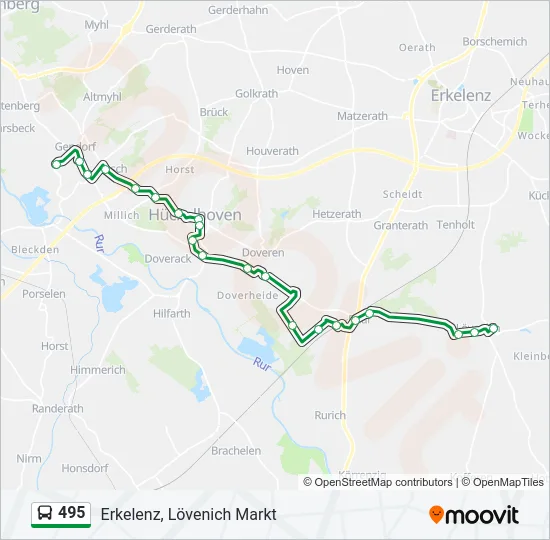 495 Bus Line Map