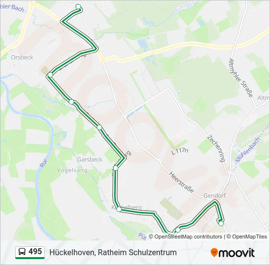 495 Bus Line Map