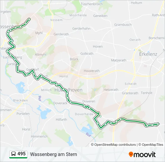 495 Bus Line Map