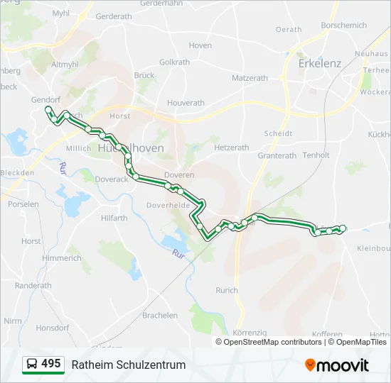 495 Bus Line Map