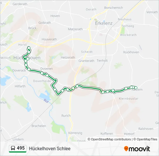 Автобус 495: карта маршрута