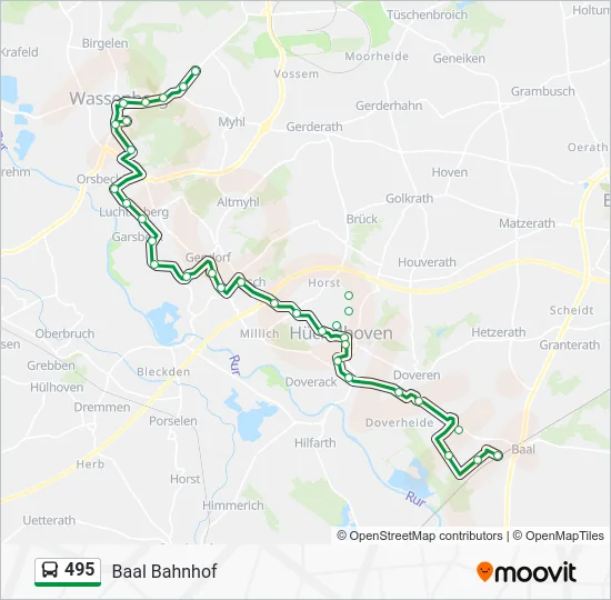 Автобус 495: карта маршрута