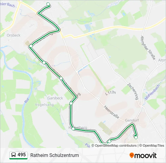 Автобус 495: карта маршрута