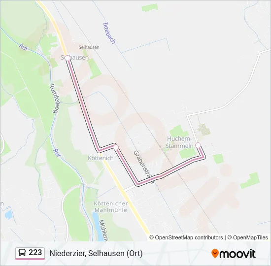 223 Bus Line Map