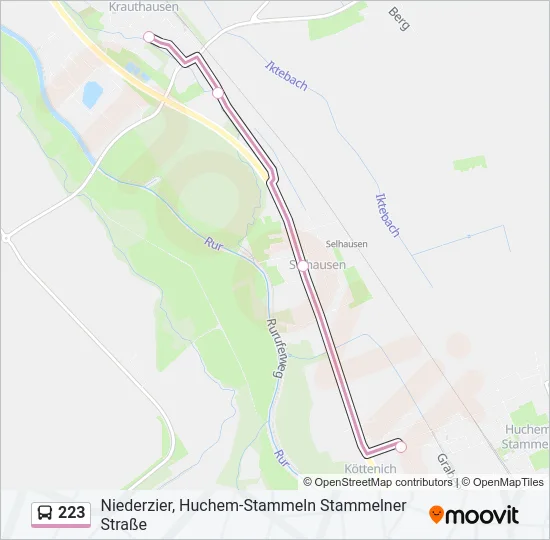 223 Bus Line Map