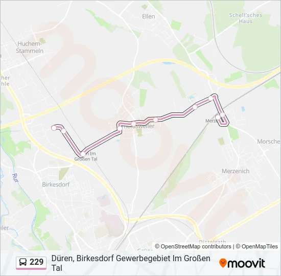 229 Bus Line Map