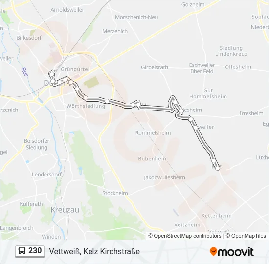 230 Bus Line Map