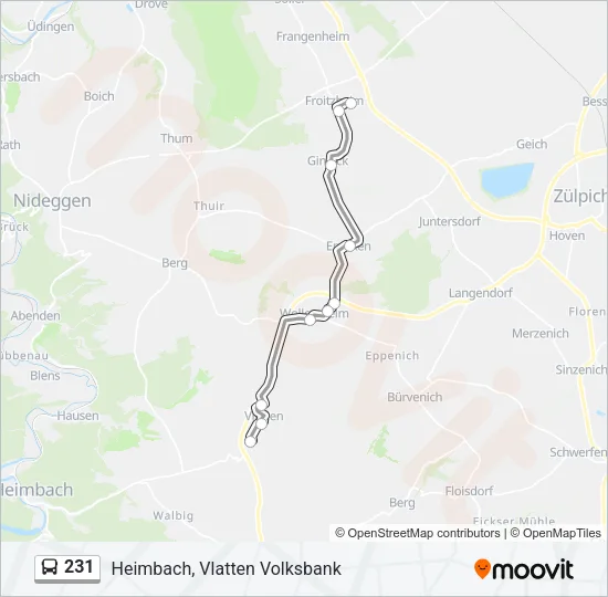 231 Bus Line Map