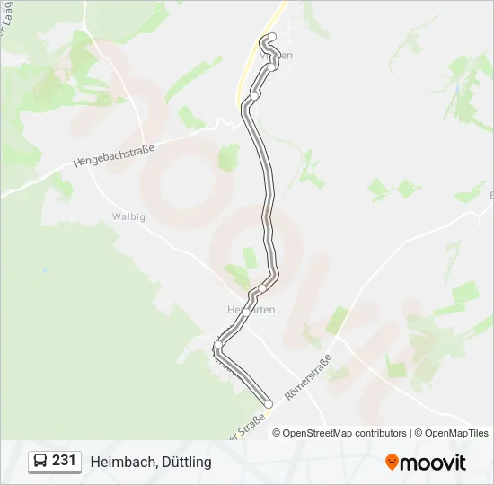 231 Bus Line Map