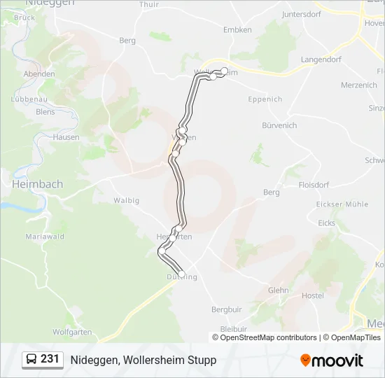 231 Bus Line Map